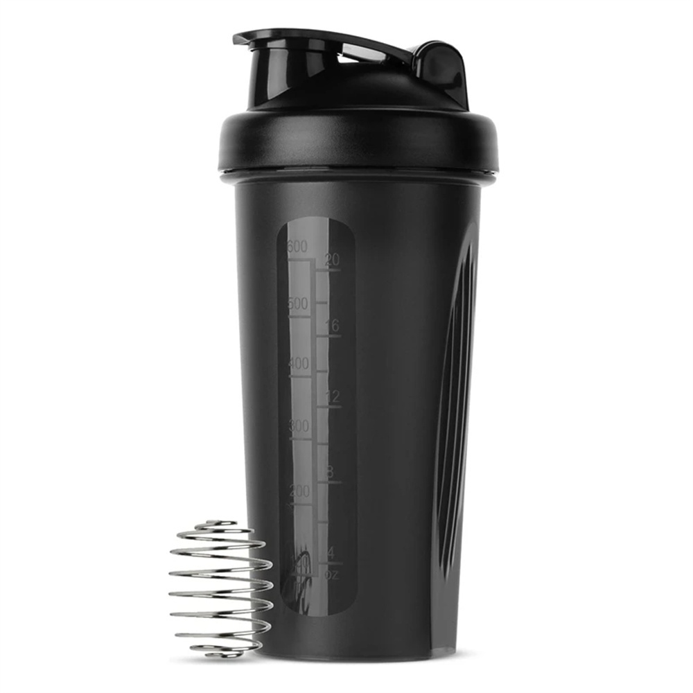 Protein Bar - Botol Fitness 600ml dengan Pengocok Kawat