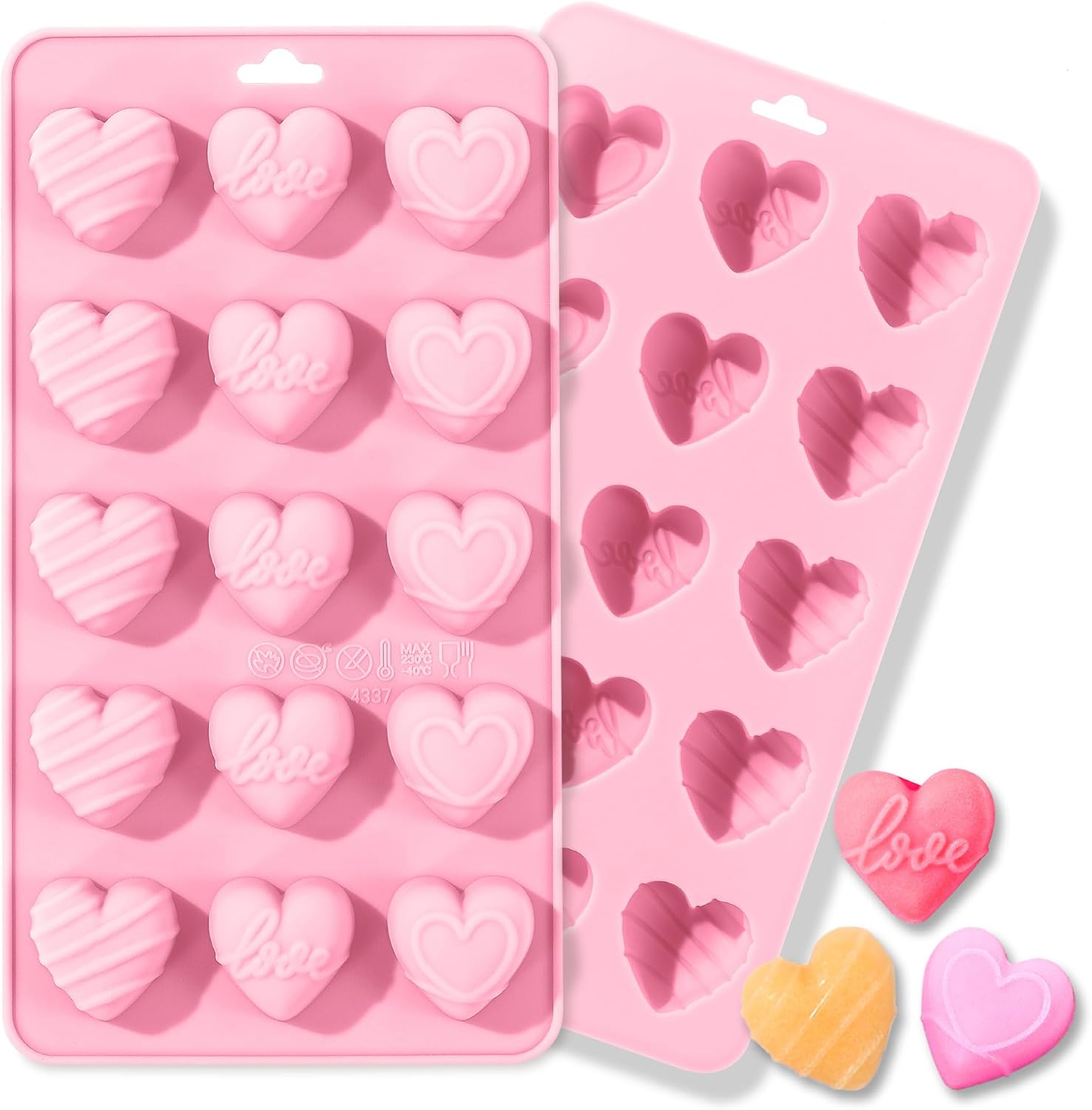 Gummy Candy - Cetakan Silikon Bentuk Hati, Cetakan Cokelat