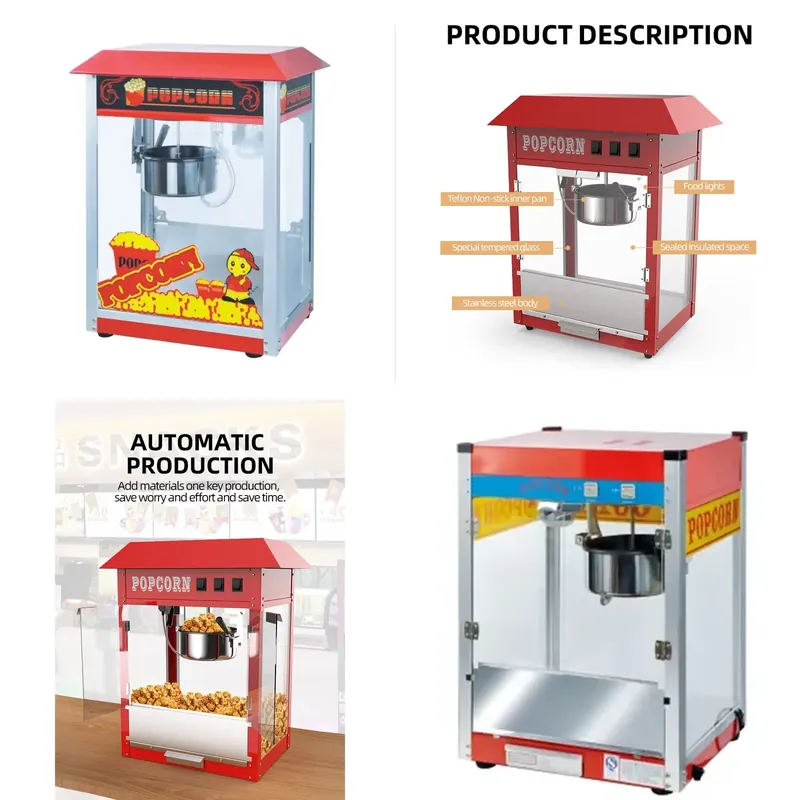 Popcorn - Mesin Popcorn Listrik Otomatis Komersial Industri