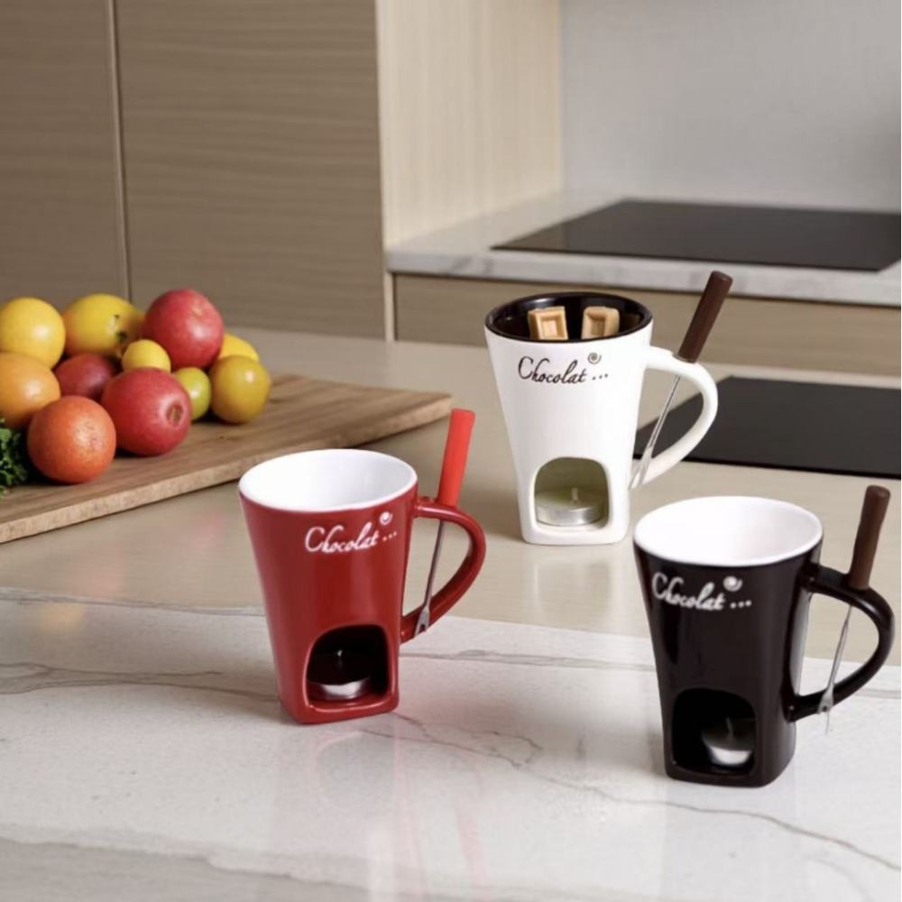 Cangkir Fondue Cokelat Keramik - Chocolate Snack ulasan dan harga